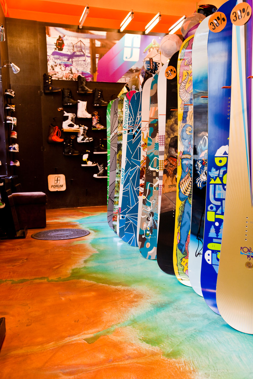 H2O Skate Shop Fußböden und Wandfliesen Ideal Work